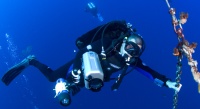 Fred hanging on the anchor line